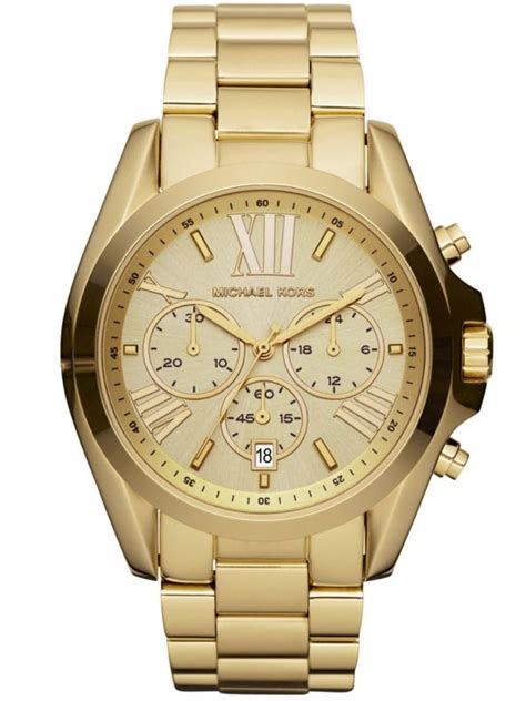 michael kors mk5605 bradshaw gold ladies bracelet watch|Michael Kors Unisex Chronograph Bradshaw Gold.